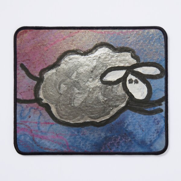 Item preview, UnFolding the Ewe-niverse #2 mixed media and ink painting of sheep designed and sold by ChillonLeachArt.