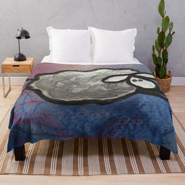 Item preview, UnFolding the Ewe-niverse #2 mixed media and ink painting of sheep designed and sold by ChillonLeachArt.