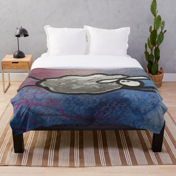 Item preview, UnFolding the Ewe-niverse #2 mixed media and ink painting of sheep designed and sold by ChillonLeachArt.