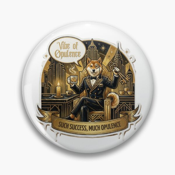 Item preview, Golden Doge Art Deco - "Such Success, Much Opulence" Oil Painting Style designed and sold by PixelsTelas.