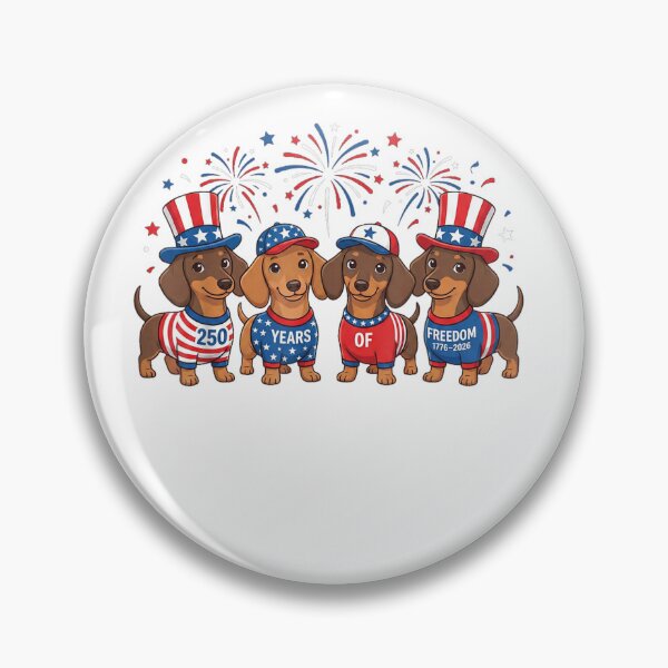 Item preview, 250 Years Of Freedom Dachshund Patriotic USA Semiquincentennial America designed and sold by GrumpySableye.