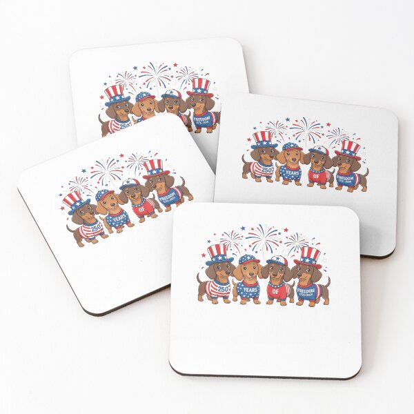Item preview, 250 Years Of Freedom Dachshund Patriotic USA Semiquincentennial America designed and sold by GrumpySableye.