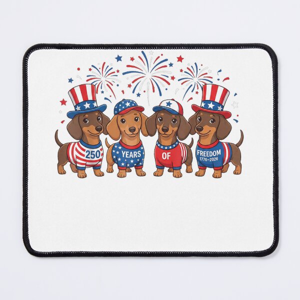 Item preview, 250 Years Of Freedom Dachshund Patriotic USA Semiquincentennial America designed and sold by GrumpySableye.