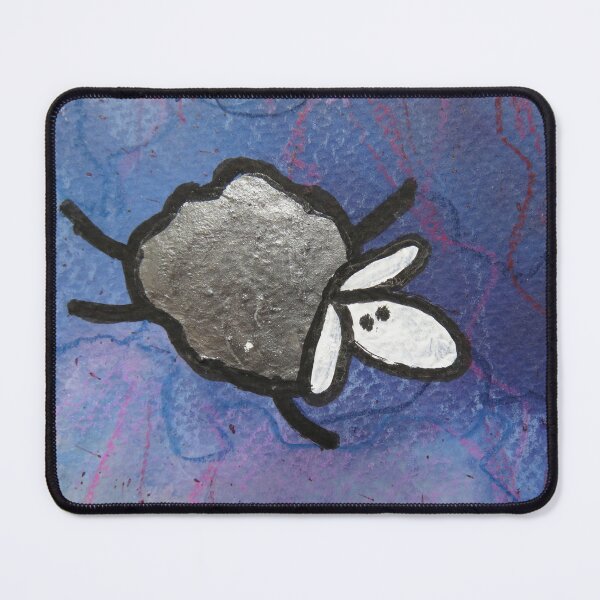 Item preview, UnFolding the Ewe-niverse #4 mixed media and ink painting of sheep designed and sold by ChillonLeachArt.