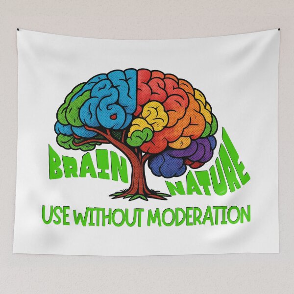 Item preview, Brain Nature: Use Without Moderation - Vibrant Pop Art Tree designed and sold by re2m.