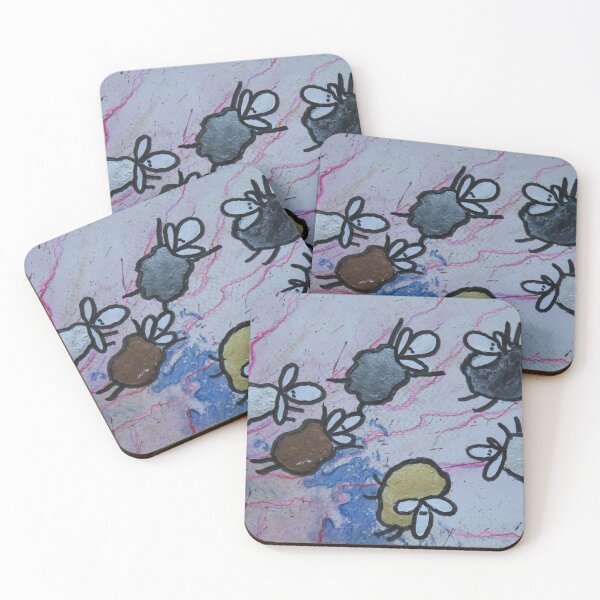 Item preview, UnFolding the Ewe-niverse #44 mixed media and ink painting of sheep designed and sold by ChillonLeachArt.