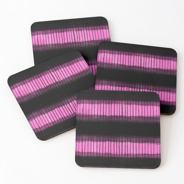 Item preview, Grunge Stripes in Black and Hot Pink designed and sold by LAEC-Shop.