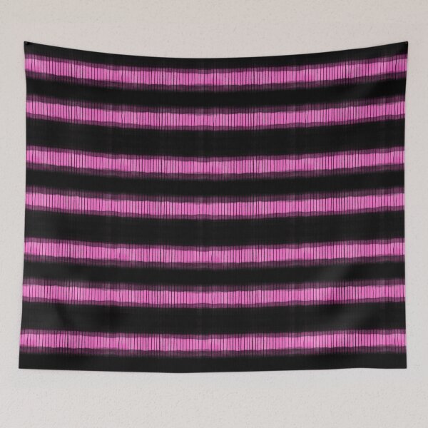 Item preview, Grunge Stripes in Black and Hot Pink designed and sold by LAEC-Shop.