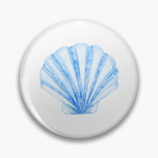 Item preview, Blue Watercolor Seashell designed and sold by quesadaaracelle.