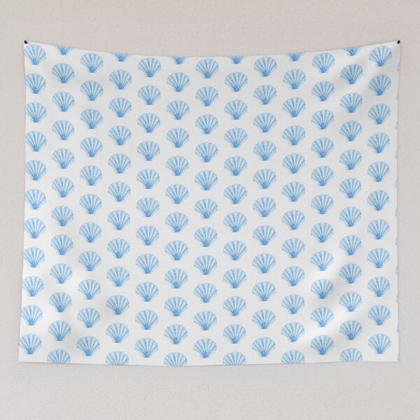 Item preview, Blue Watercolor Seashell designed and sold by quesadaaracelle.