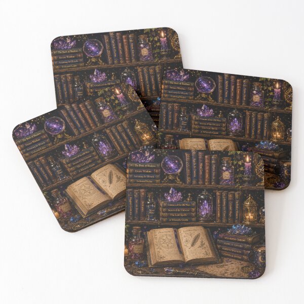 Item preview, Wizard Books Crystal Magic Fantasy Artwork designed and sold by ArtComixHaven.