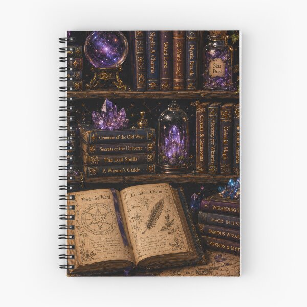 Item preview, Wizard Books Crystal Magic Fantasy Artwork designed and sold by ArtComixHaven.