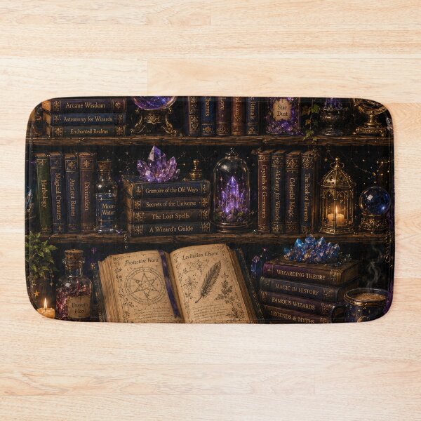 Item preview, Wizard Books Crystal Magic Fantasy Artwork designed and sold by ArtComixHaven.