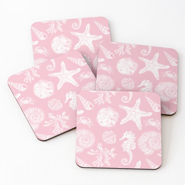 Item preview, Vintage White Washed Sea Life in Rose Pink  designed and sold by PD-Coastal.