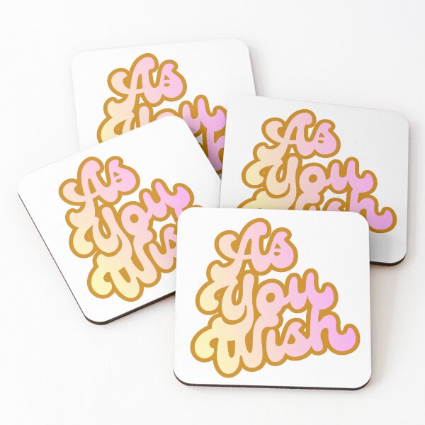 Item preview, As You Wish quote in pink text designed and sold by MarginaliaMagic.