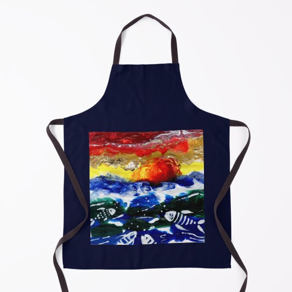 Item preview, Quirky Fish Abstract Warm Red Sunset Ocean Rainbow Aesthetic designed and sold by Cass Harker Studio.