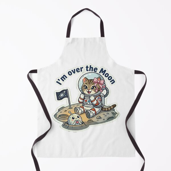 Item preview, ​I'm Over the Moon: Cute Astronaut Cat designed and sold by NadinGerasi.