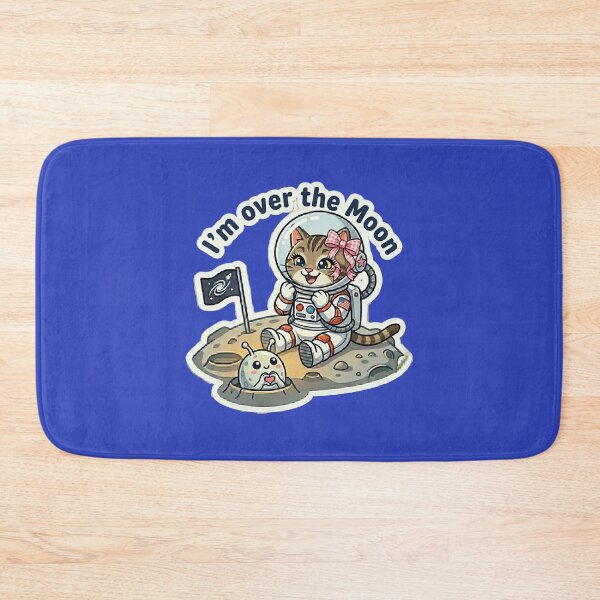 Item preview, ​I'm Over the Moon: Cute Astronaut Cat designed and sold by NadinGerasi.