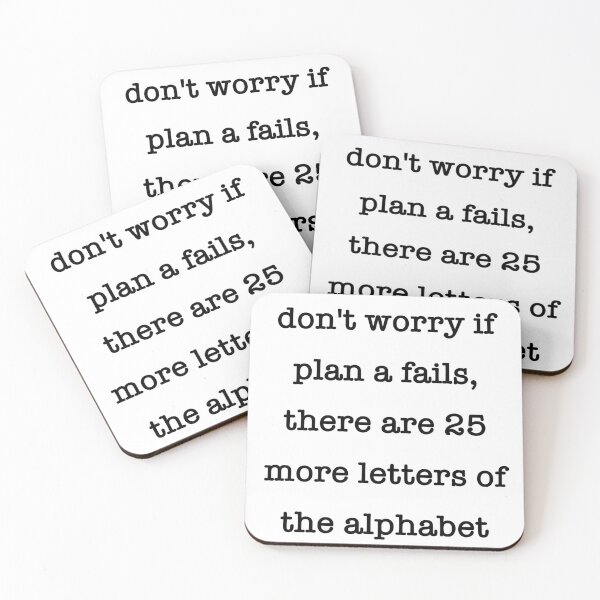 Item preview, "dont worry if plan a fails"  designed and sold by Yeebus's Variety Store.