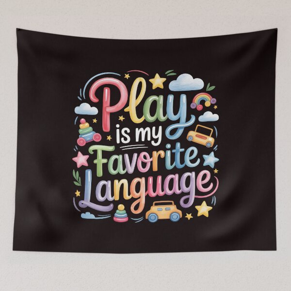 Item preview, Play Is My Favorite Language T-Shirt – Pediatric Speech Therapist Gift Idea designed and sold by Redgiant87x.