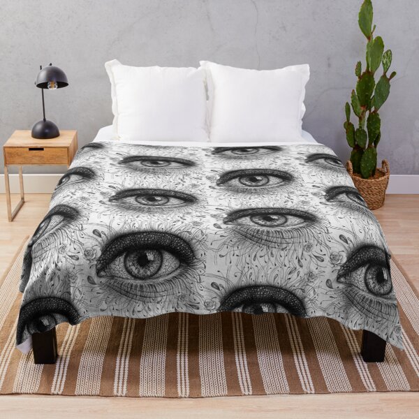 Item preview, Surreal Botanical Eye in Black and White designed and sold by Flower Magic .
