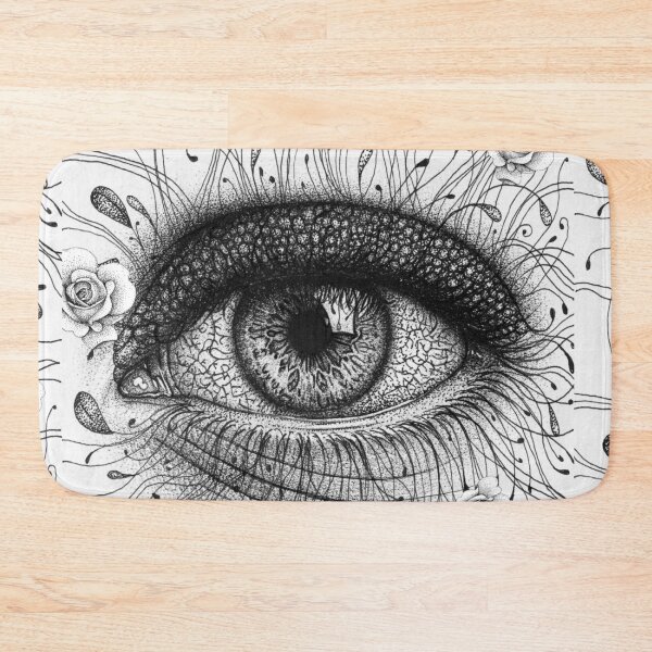 Item preview, Surreal Botanical Eye in Black and White designed and sold by Flower Magic .