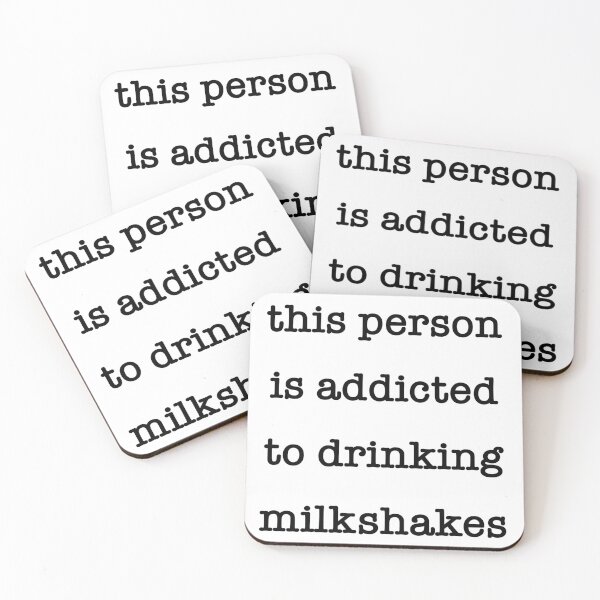 Item preview, "this person is addicted to drinking milkshakes" designed and sold by Yeebus's Variety Store.