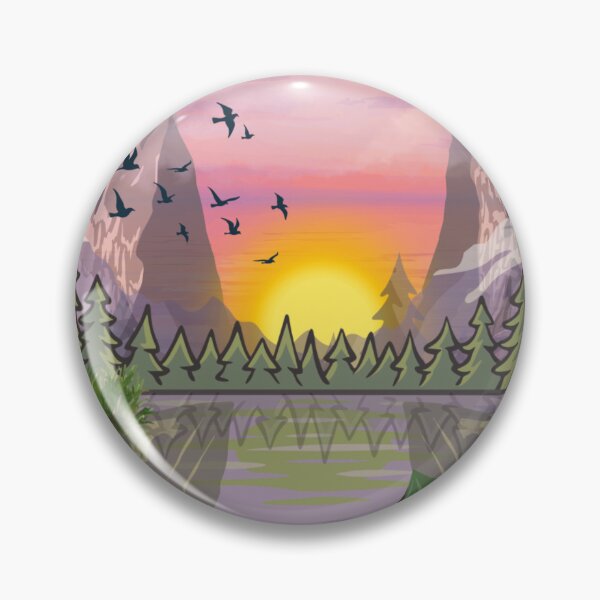 Item preview, Sunrise Camp — Mountain Lake Camping Digital Art Collage designed and sold by EnchantedLayers.