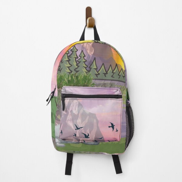 Item preview, Sunrise Camp — Mountain Lake Camping Digital Art Collage designed and sold by EnchantedLayers.