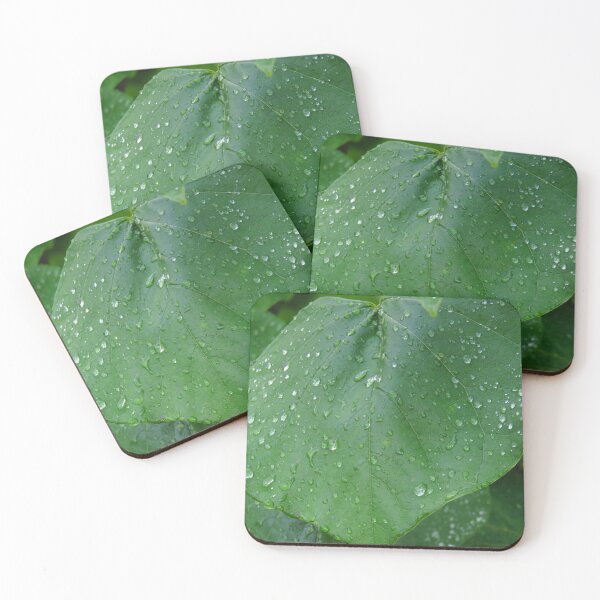 Item preview, Native Redbud Tree green leaves and raindrops #1  designed and sold by ChillonLeachArt.