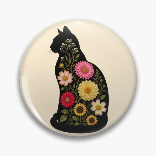 Item preview, Midnight Floral Cat Silhouette designed and sold by MoonlitWhiskers.
