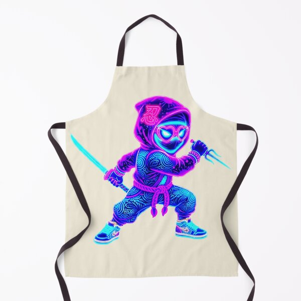 Item preview, Neon Ninja Stickers – Glow Art Designs designed and sold by Cyber-ART-Studio.