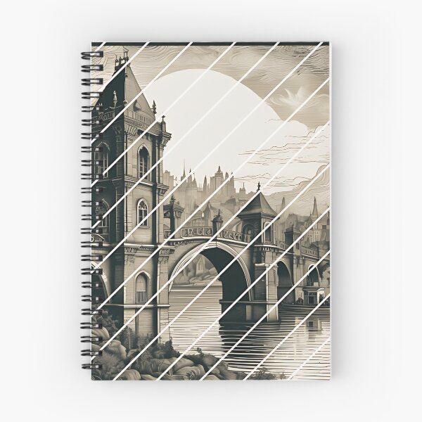 Artikelvorschau, Gotische Brückenarchitektur, Fantasy-Stadtlandschaft aus Dark Academia entworfen und verkauft von DarkOriginArts.