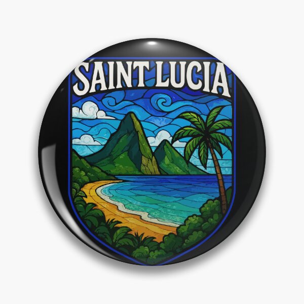 Item preview, Saint Lucia Stained Glass Travel designed and sold by TomFrontierArt.