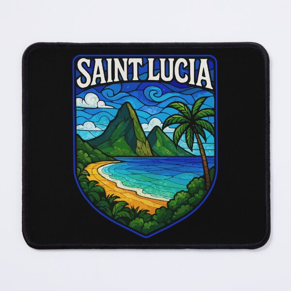 Item preview, Saint Lucia Stained Glass Travel designed and sold by TomFrontierArt.