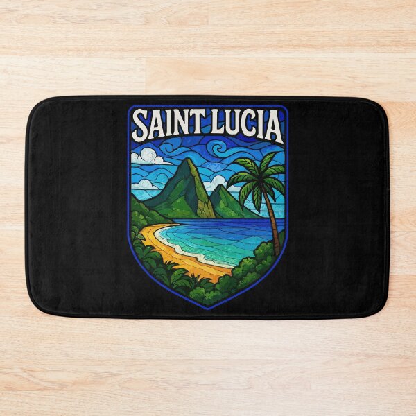 Item preview, Saint Lucia Stained Glass Travel designed and sold by TomFrontierArt.