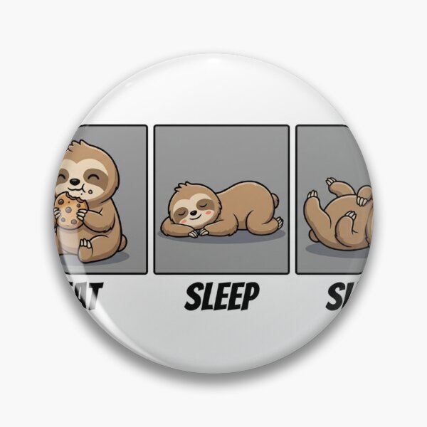Item preview, Funny Sloth Eat Sleep Sleep Routine designed and sold by Hikmoi.