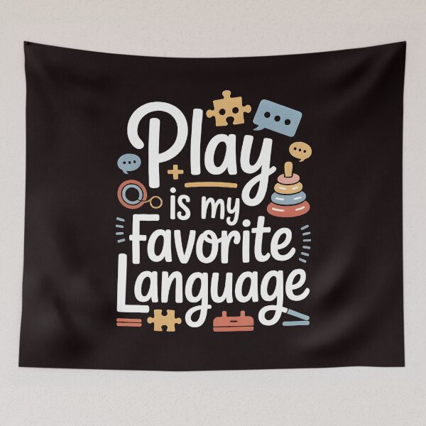 Item preview, Play Is My Favorite Language T-Shirt – Fun Pediatric Speech Therapist designed and sold by Redgiant87x.