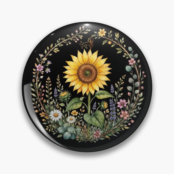 Item preview, Leo Celestial Botanical - Golden Sunflower Wreath designed and sold by MoonSoul Studio.