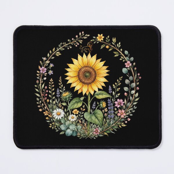 Item preview, Leo Celestial Botanical - Golden Sunflower Wreath designed and sold by MoonSoul Studio.