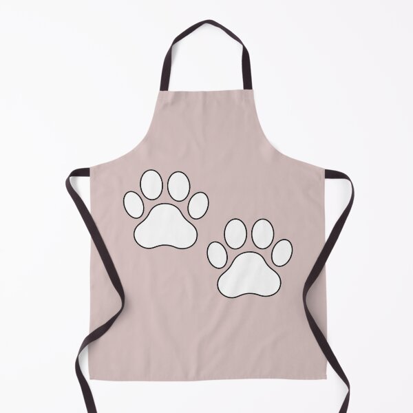 Item preview, V2 Minimalist Dog Paw Prints White Filled Line designed and sold by CraftMuse19.