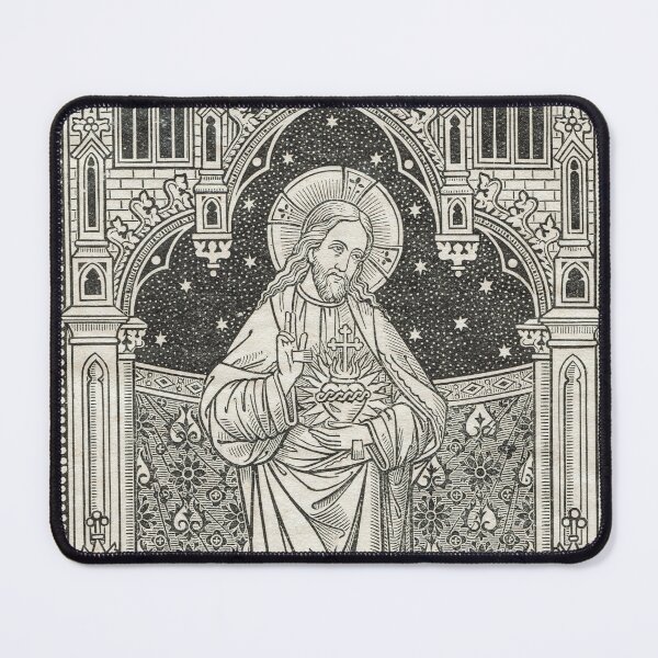 Item preview, Sacred Heart of Jesus | Neo-Gothic Engraving by Jean-Baptiste Bethune designed and sold by RapunzelAtHome.
