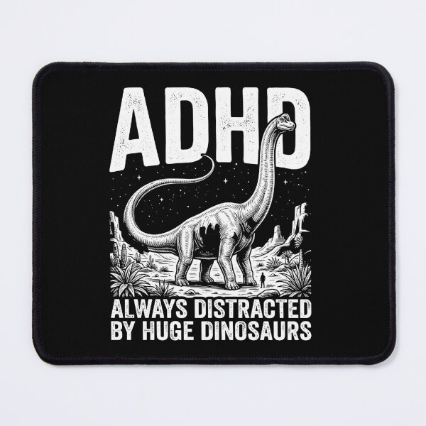 Item preview, Funny ADHD Distracted By Huge Dinosaurs Vintage Paleontology Humor designed and sold by ironicmuscle.