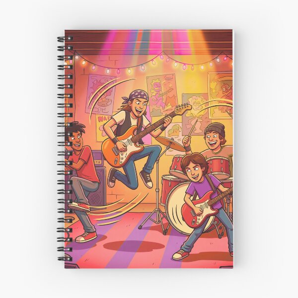 Item preview, Retro Cartoon Rock Band Concert  designed and sold by Lovemountain.