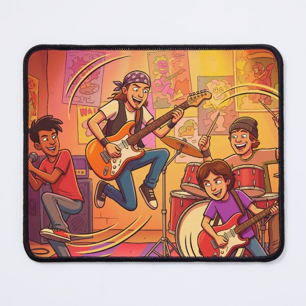 Item preview, Retro Cartoon Rock Band Concert designed and sold by Lovemountain.