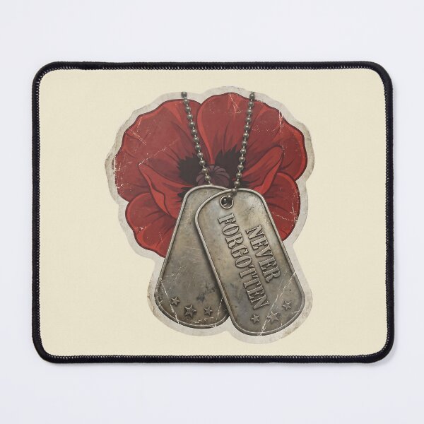 Item preview, Never Forgotten Memorial Day Dog Tag Tribute designed and sold by MythicCotton.
