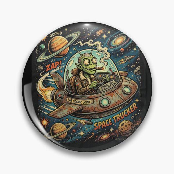 Item preview, Smoking Alien UFO designed and sold by ALL ART .