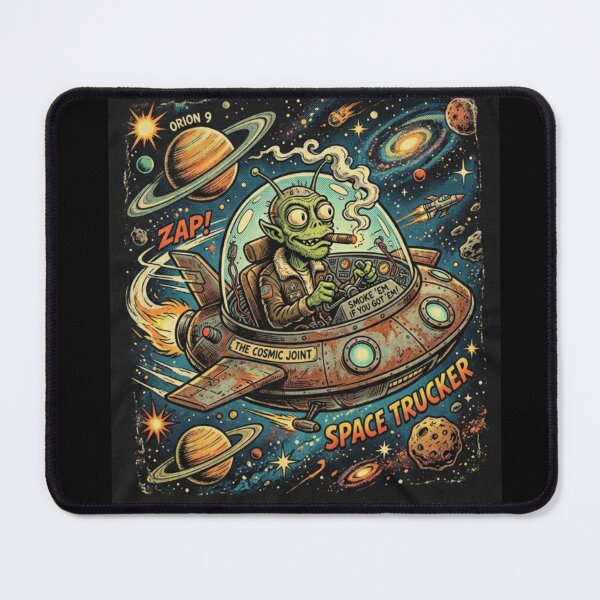 Item preview, Smoking Alien UFO designed and sold by ALL ART .