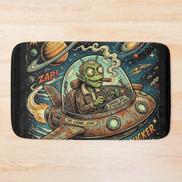 Item preview, Smoking Alien UFO designed and sold by ALL ART .