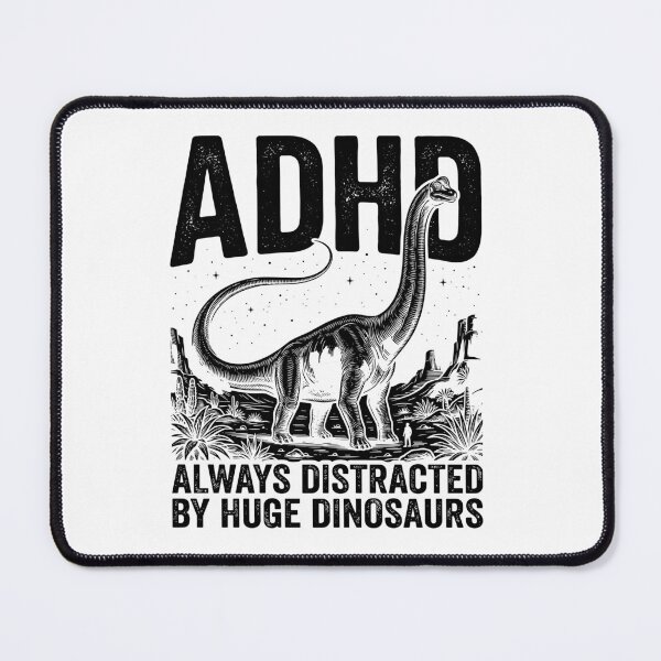 Item preview, Funny ADHD Distracted By Huge Dinosaurs Vintage Paleontology Humor designed and sold by ironicmuscle.